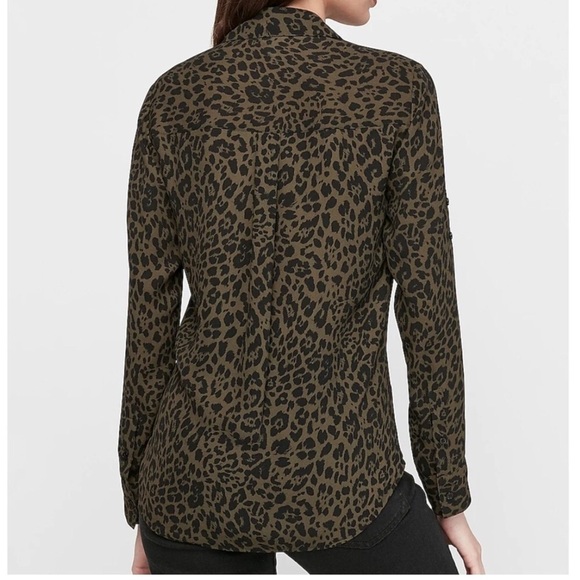 Express The Portofino Shirt Leopard Print - Picture 10 of 10